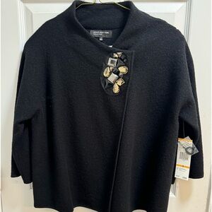 Gorgeous, black ornamental top by Jones New York. Never worn. Tags still on.